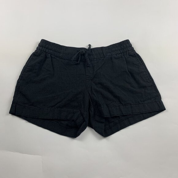 Old Navy Black Linen Blend Pull On Shorts XS - Picture 1 of 5